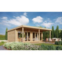 26 % Discount! Fjordholz Gartenhäuschen Modell Kevin 44 mit Vordach 28m² Unkategorisiert Produktbild