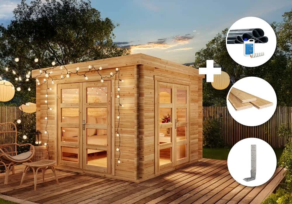 28 % Discount! ECO Set - Gartenhaus Paloma Beach 9m² Unkategorisiert online kaufen