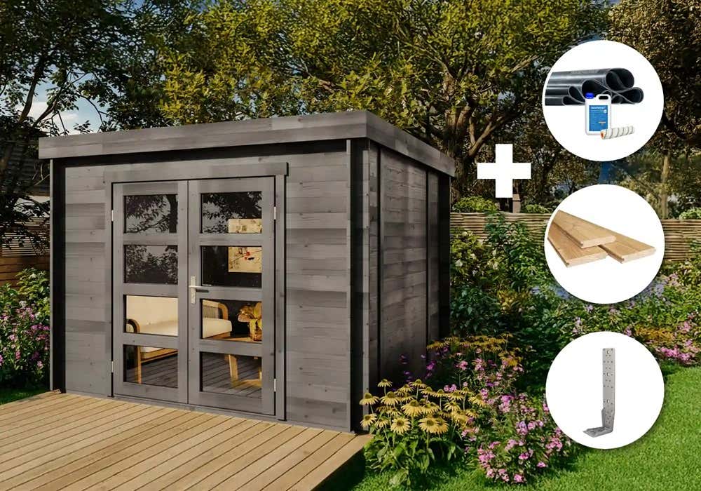 28 % Discount! ECO Set - Gartenhaus Paloma Sol - grau 9m² Unkategorisiert online kaufen 28 % Discount! ECO Set - Gartenhaus Paloma Sol - grau 9m² Unkategorisiert online kaufen