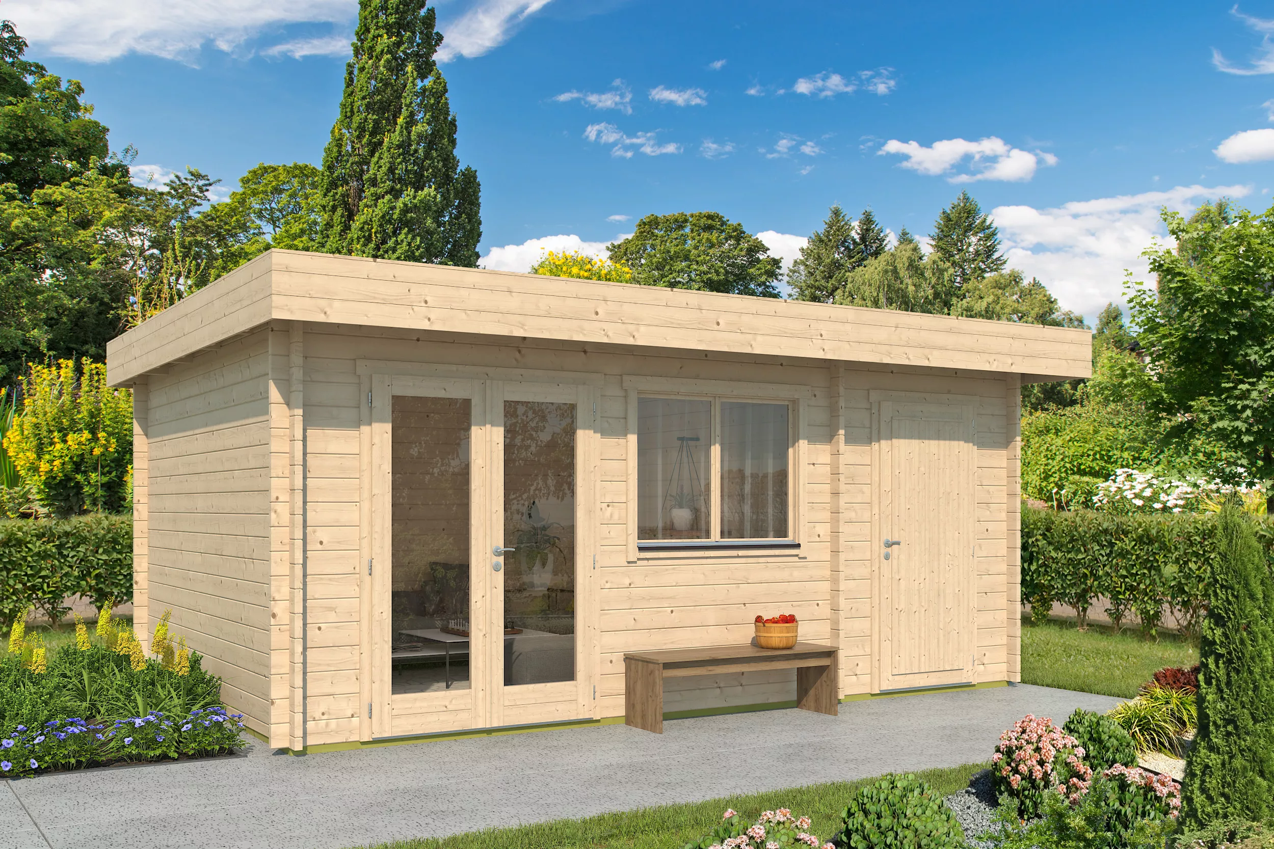 26% Rabatt ✓ 5 × 3 m | Gartenhäuschen Kurt 44 C | Flachdach | modern Unkategorisiert online kaufen 26% Rabatt ✓ 5 × 3 m | Gartenhäuschen Kurt 44 C | Flachdach | modern Unkategorisiert online kaufen