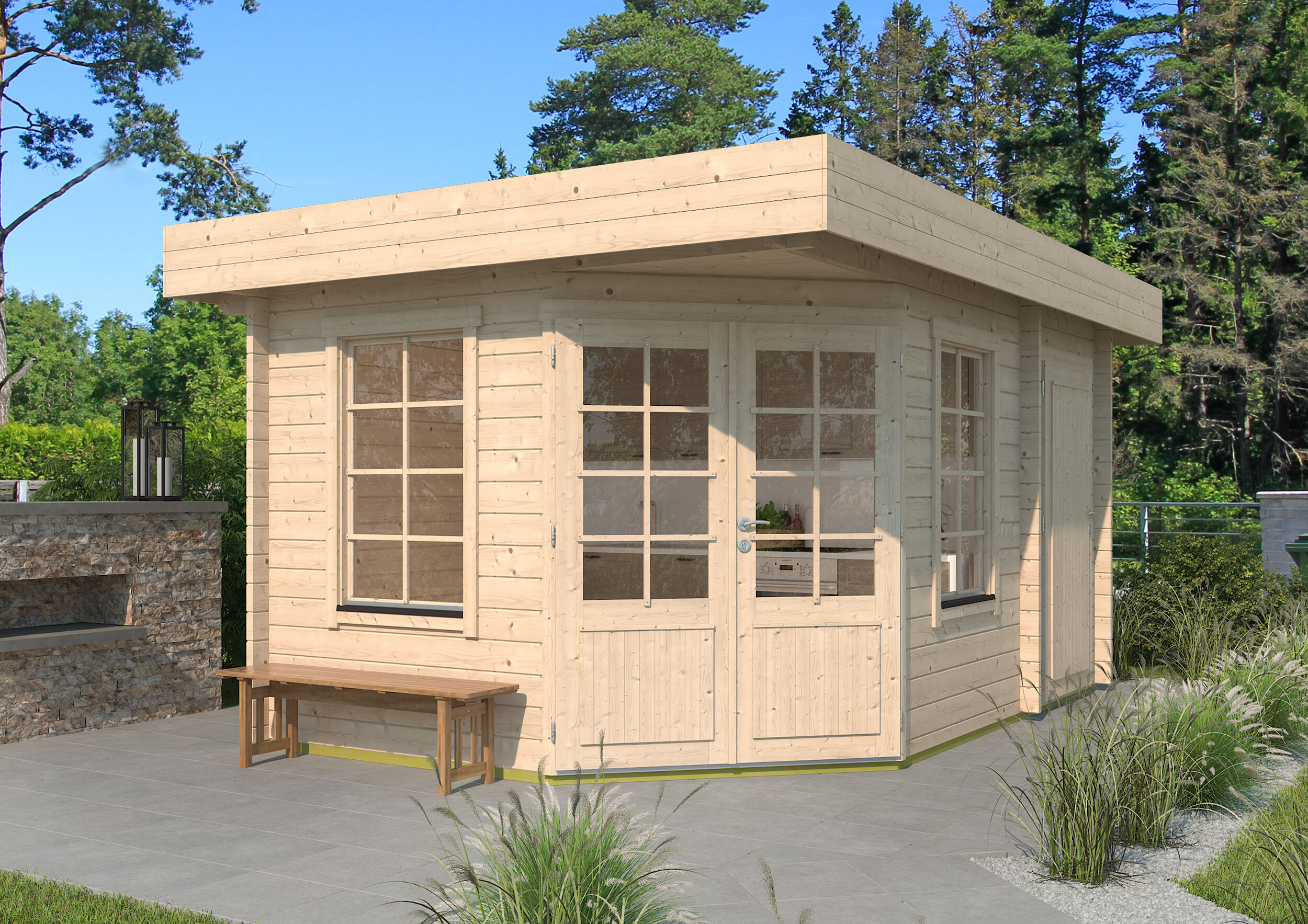 26% Rabatt ✓ 5 × 3 m | Gartenhäuschen Lena 44 | Flachdach | modern Unkategorisiert online kaufen 26% Rabatt ✓ 5 × 3 m | Gartenhäuschen Lena 44 | Flachdach | modern Unkategorisiert online kaufen