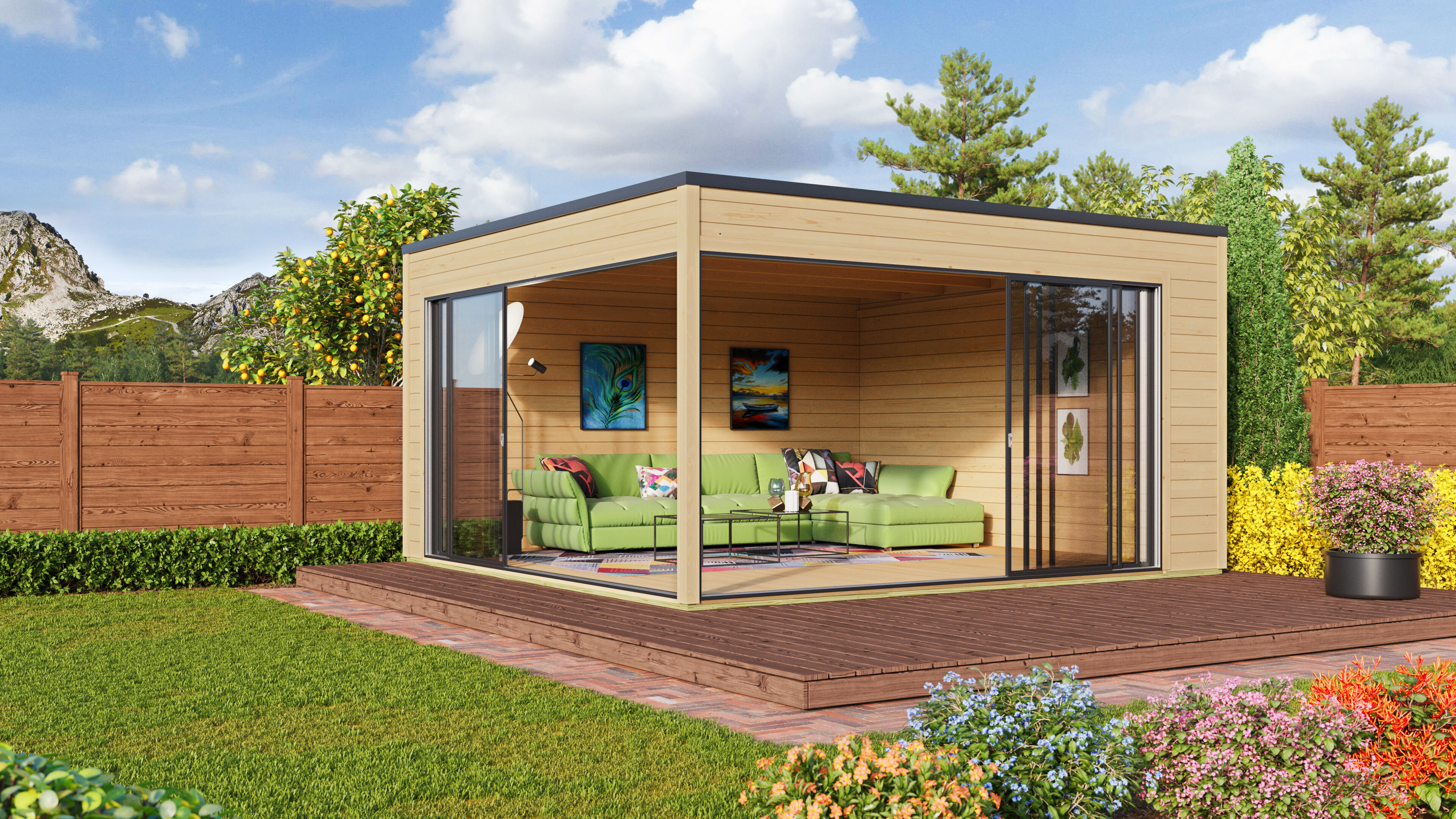 26% Rabatt ✓ 5 × 4 m | Gartenhäuschen Q-BIC Alu 44 D | mit Schiebetüren Unkategorisiert online kaufen 26% Rabatt ✓ 5 × 4 m | Gartenhäuschen Q-BIC Alu 44 D | mit Schiebetüren Unkategorisiert online kaufen