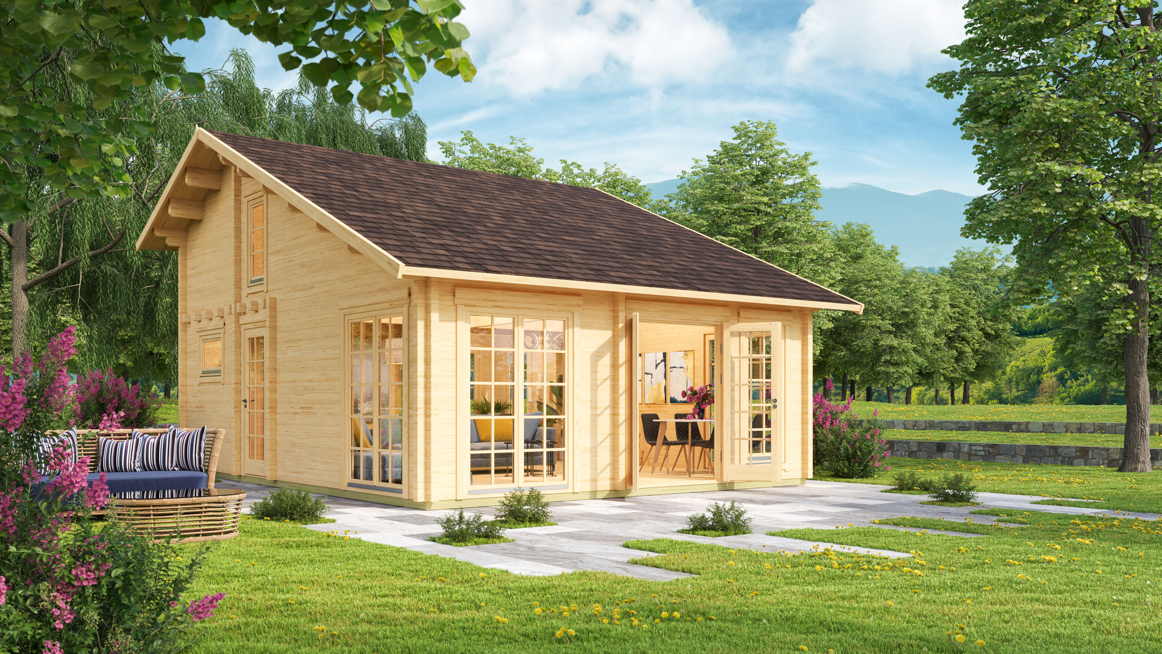 26% Rabatt ✓ 6 × 4 m | Ferien- und Freizeit Haus List 90 aus Holz Unkategorisiert online kaufen
