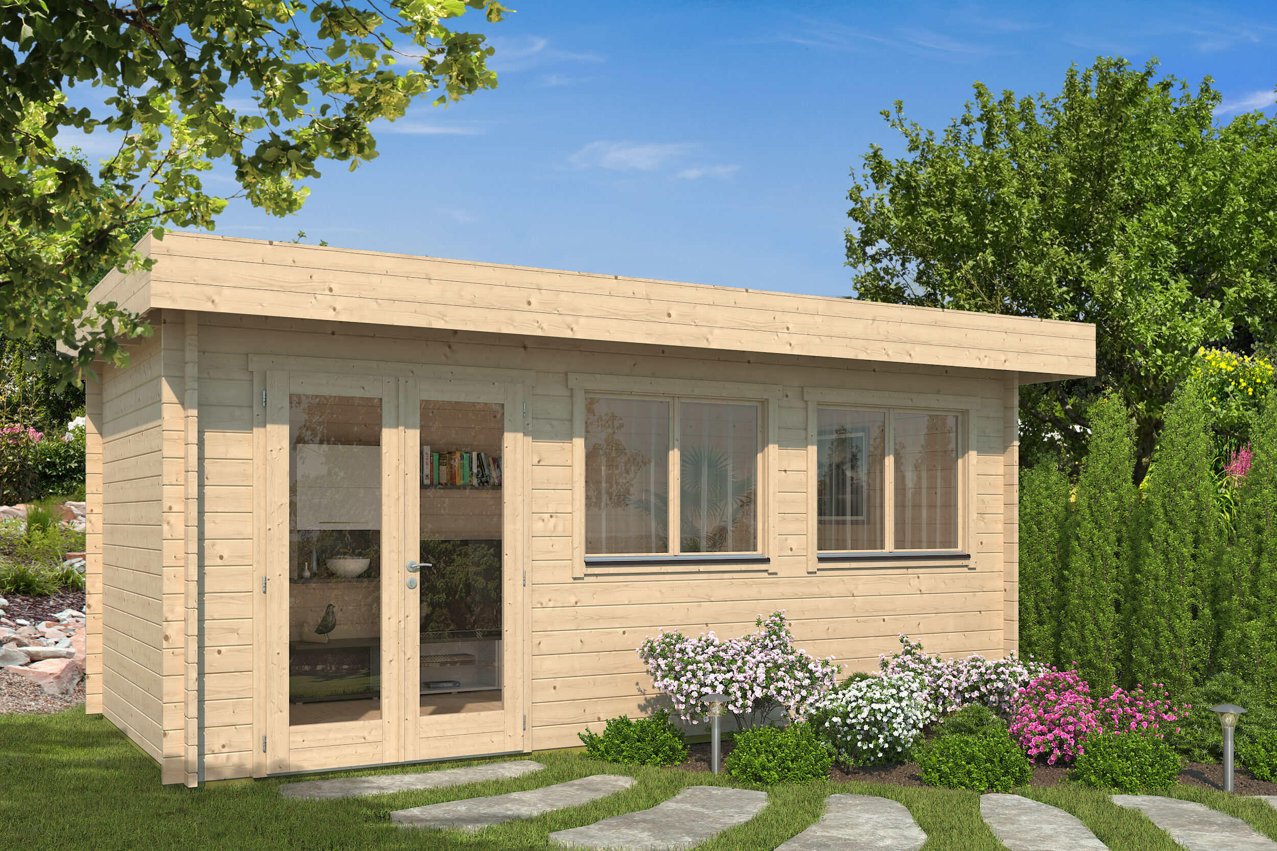26% Rabatt ✓ 6 × 4 m | Gartenhäuschen Kurt 44 B | Flachdach | modern Unkategorisiert online kaufen
