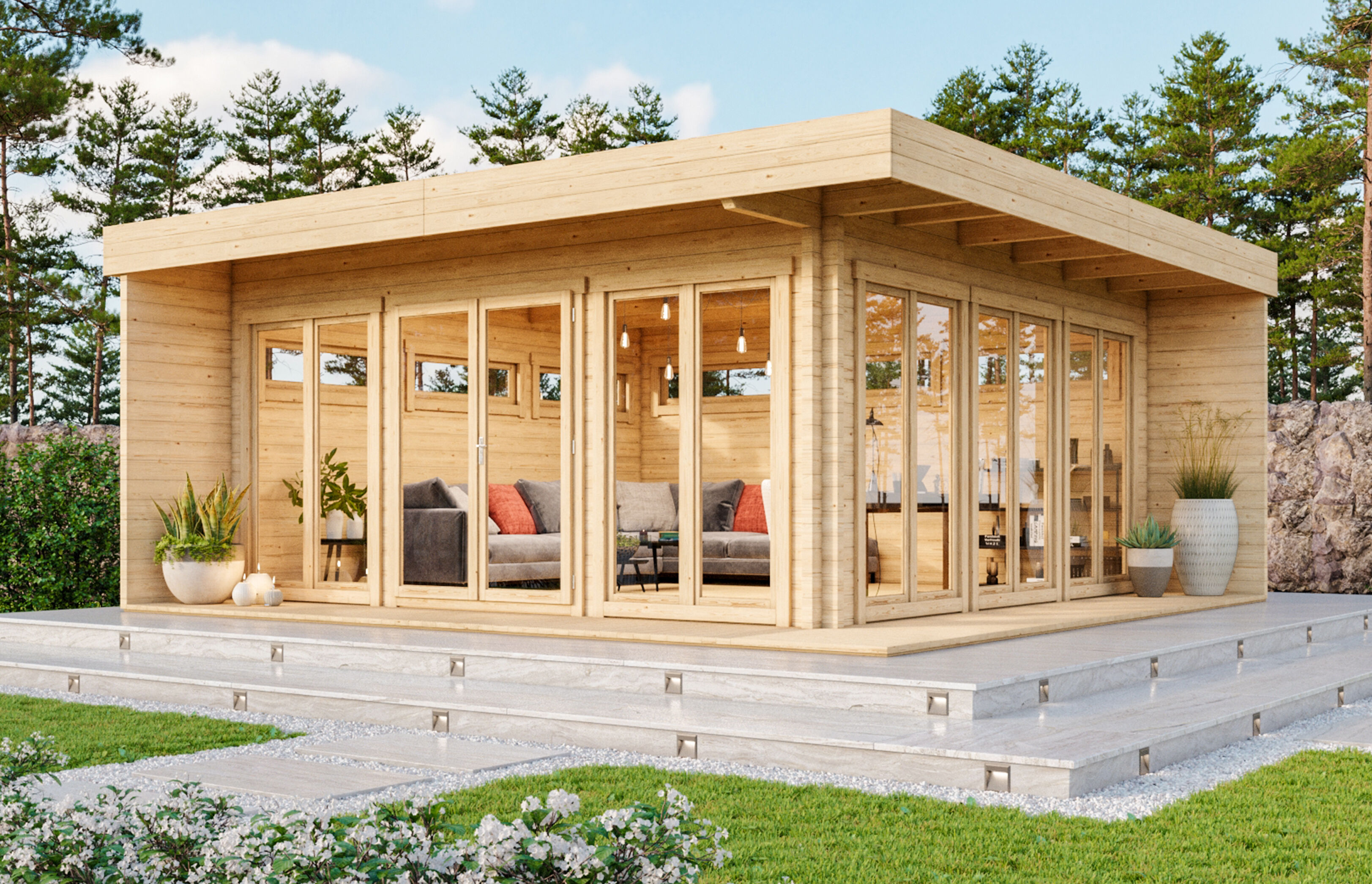 26% Rabatt ✓ 6 × 6 m | Gartenhäuschen Mila 70 | Terrasse | modern Unkategorisiert online kaufen