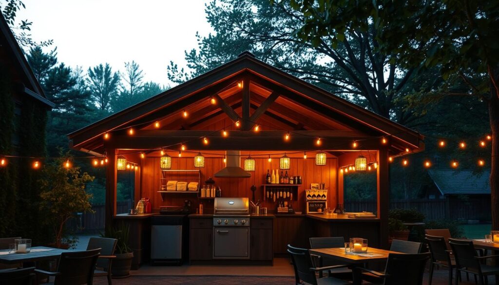 Beleuchtung in Grillhütte Beleuchtung in Grillhütte