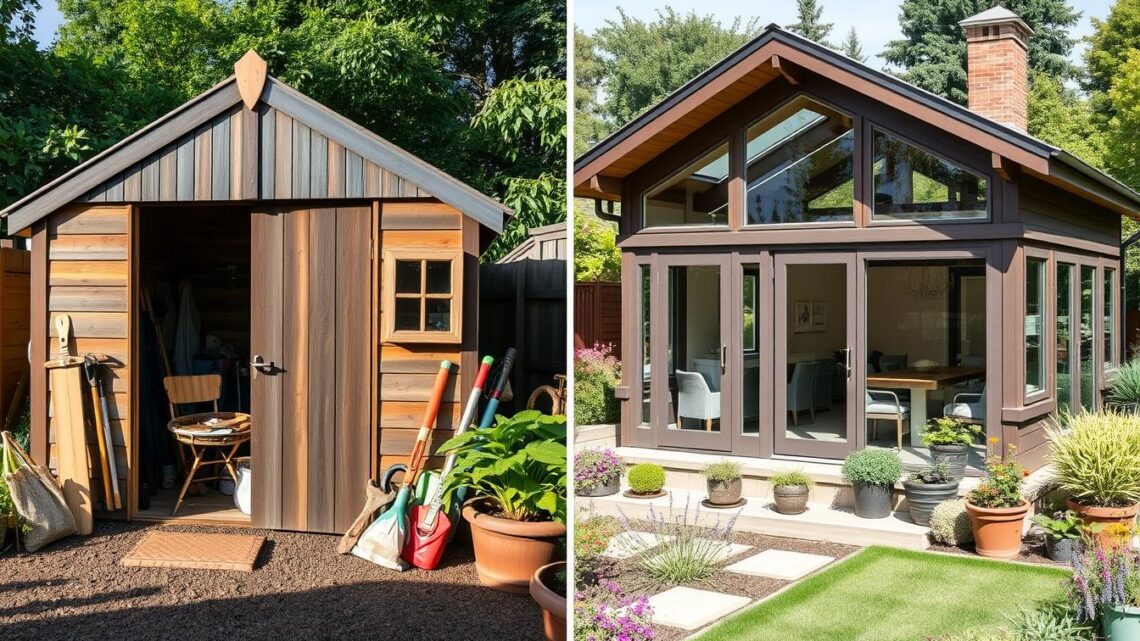 Schuppen vs. Gartenhaus: Die wichtigsten Unterschiede