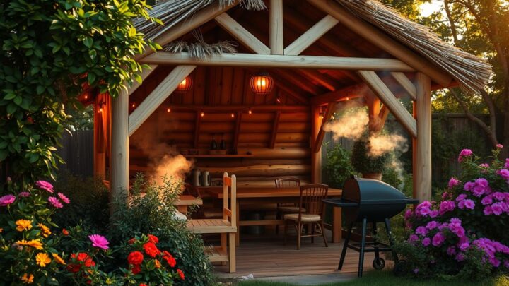 Gemütliche Grillhütte für gesellige Stunden im Freien