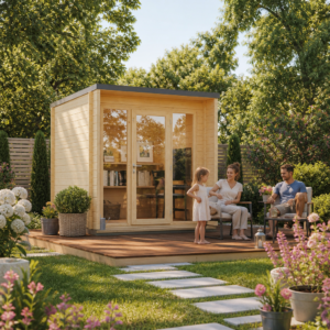 17% Rabatt ✓ 3 × 3 m | Gartenhäuschen Office Box Größe XS na | Glasfront | Terrasse Unkategorisiert online kaufen