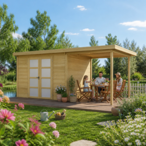 25% Rabatt ✓ 4 × 3 m | Gerätehaus Umea 7,38 m² + 200 cm Anbau | Pultdach | modern Unkategorisiert online kaufen