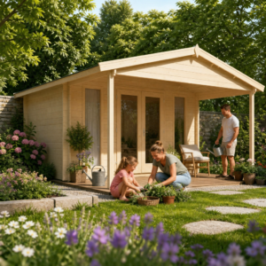 26% Rabatt ✓ 4 × 3 m | Gartenhäuschen Luise 40 D | Vordach | Satteldach | modern | klassisch Unkategorisiert online kaufen