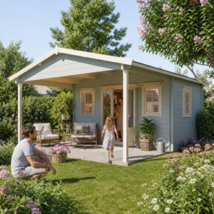 26% Rabatt ✓ 5 × 4 m | Gartenhäuschen Julia 44 B | Vordach | Satteldach | klassisch Unkategorisiert online kaufen