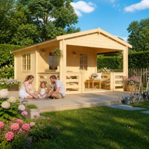 26% Rabatt ✓ 5 × 4 m | Gartenhäuschen Lund 40 | Vordach | Satteldach | Terrasse | modern Unkategorisiert online kaufen