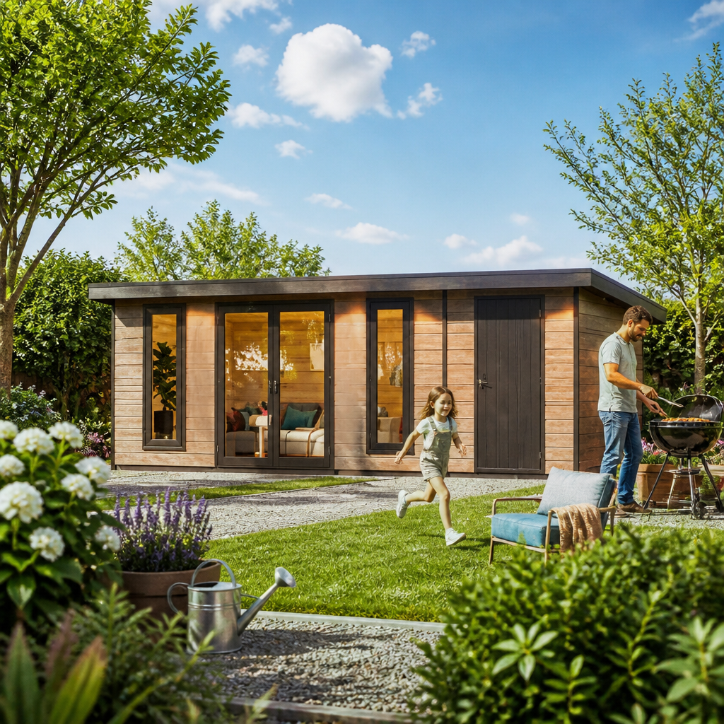 26% Rabatt ✓ 6 × 3 m | WPC Gartenhaus Panorama 2-Raum | 2 Raum | modern