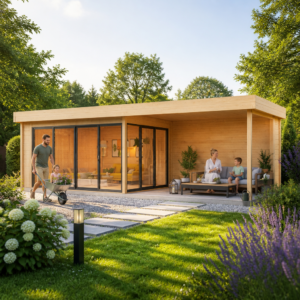 26% Rabatt ✓ 6 × 4 m | Gartenhäuschen Alu Concept 70 A mit Anbau | mit Schiebetüren | Flachdach Unkategorisiert online kaufen 26% Rabatt ✓ 6 × 4 m | Gartenhäuschen Alu Concept 70 A mit Anbau | mit Schiebetüren | Flachdach Unkategorisiert online kaufen