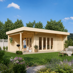 26% Rabatt ✓ 6 × 4 m | Gartenhäuschen Sandra 44 C | Falttüren | Terrasse | modern Unkategorisiert online kaufen