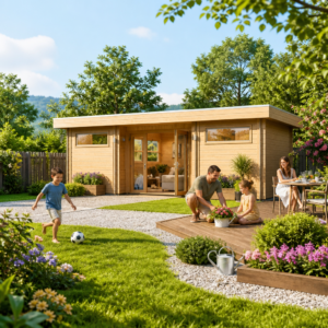 26% Rabatt ✓ 7 × 4 m | Gartenhäuschen Aargau 44 | Flachdach | modern Unkategorisiert online kaufen