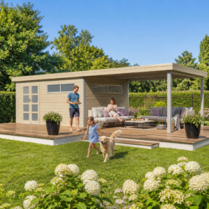 26% Rabatt ✓ 8 × 4 m | Gartenhäuschen Alu-Line Kasuko-XXL-mit-Anbau | Pultdach | Flachdach | modern Unkategorisiert online kaufen 26% Rabatt ✓ 8 × 4 m | Gartenhäuschen Alu-Line Kasuko-XXL-mit-Anbau | Pultdach | Flachdach | modern Unkategorisiert online kaufen