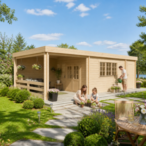 26% Rabatt ✓ 9 × 4 m | Gartenhäuschen Aksel 44 | Flachdach | modern Unkategorisiert online kaufen