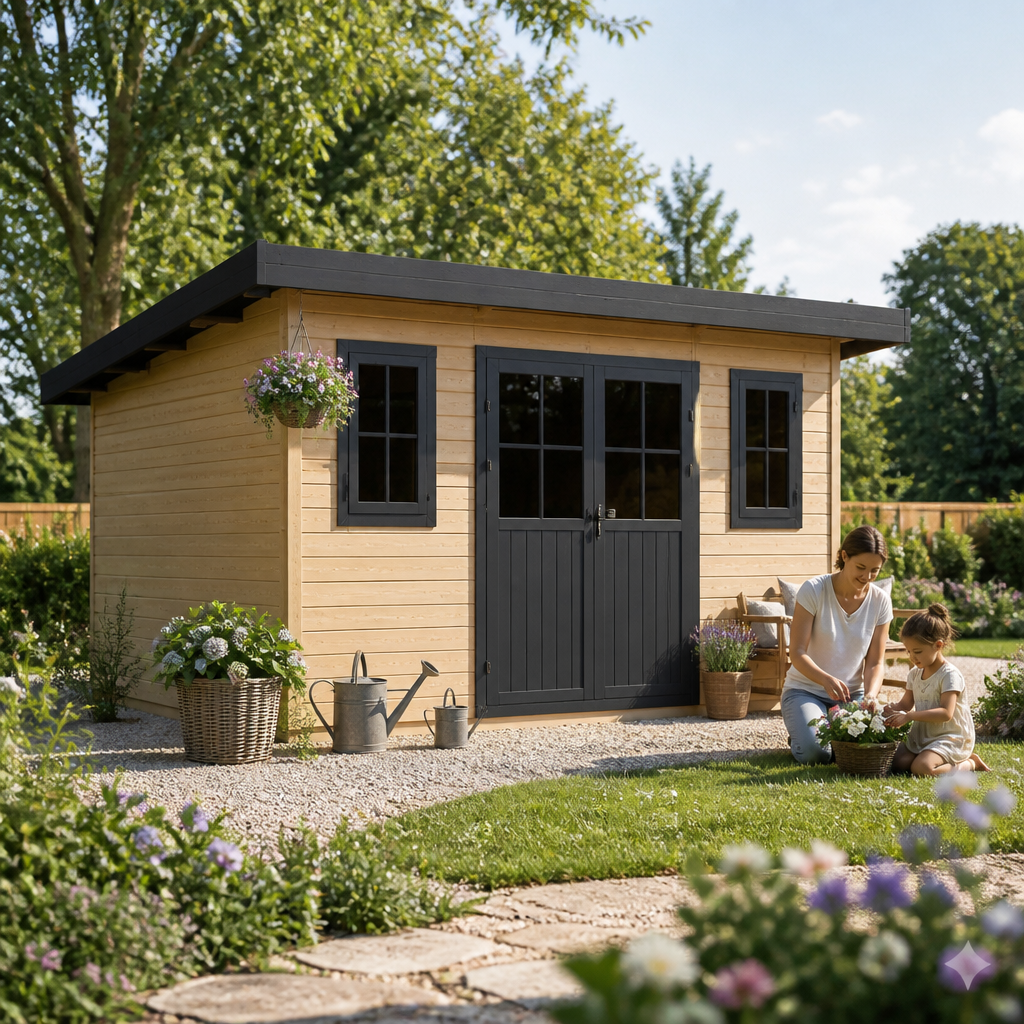 30% Rabatt ✓ 4 × 3 m | WPC Gartenhaus Style DeLuxe 11,28 m² | modern