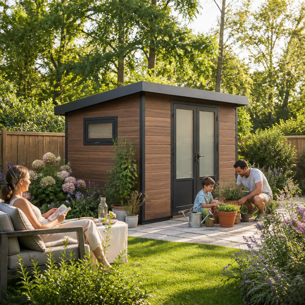 33% Rabatt ✓ 4 × 1 m | WPC Gartenhaus Style DeLuxe 5,8 m² | modern